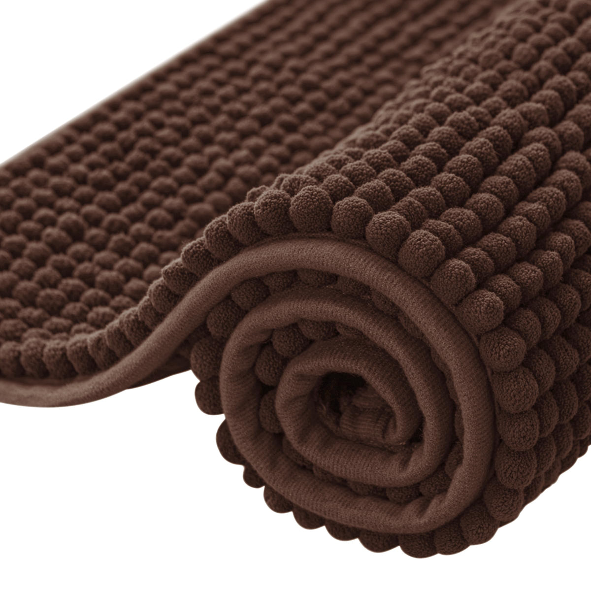 SUBRTEX Bathroom Rugs, 20" x 32" Chenille Bath Rug Soft Short Plush Bath Mat Soft Shower Mat Water Absorbent Shower Mat Quick Dry Machine Washable, Gray