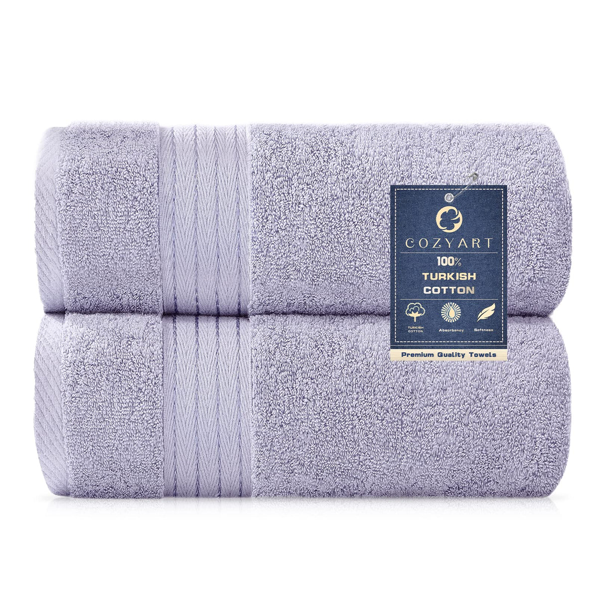 COZYART Luxury Bath Towel Set 6 Pcs, Burnt Orange 100% Turkish Cotton