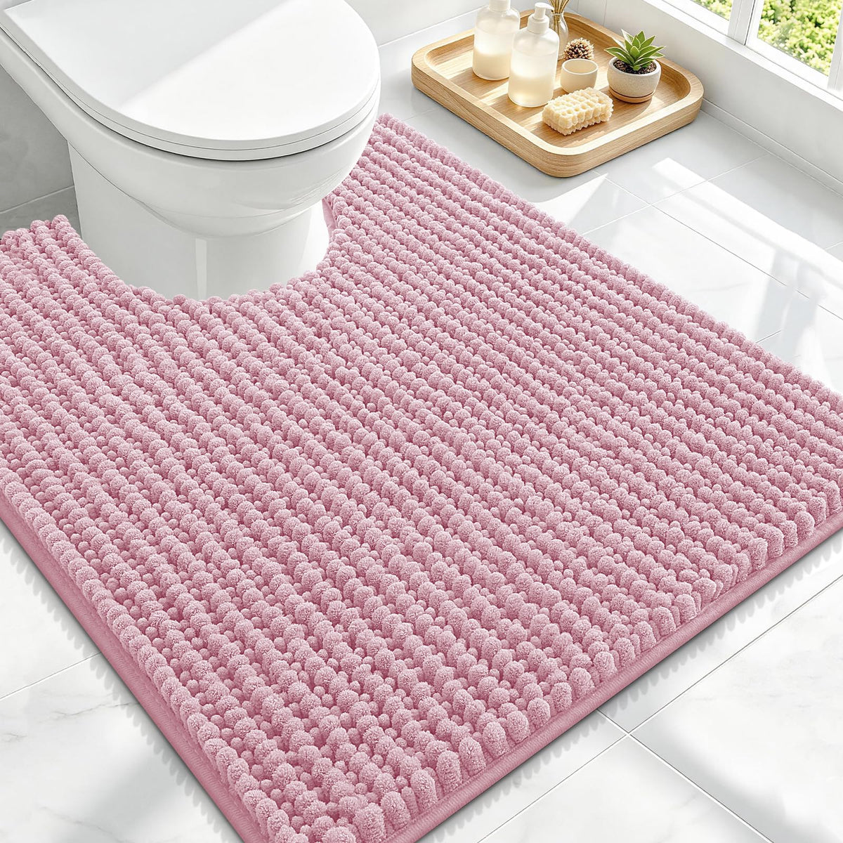 Smiry Thick Bathroom Rugs 30x20, Extra Soft Absorbent Chenille Bath Mat
