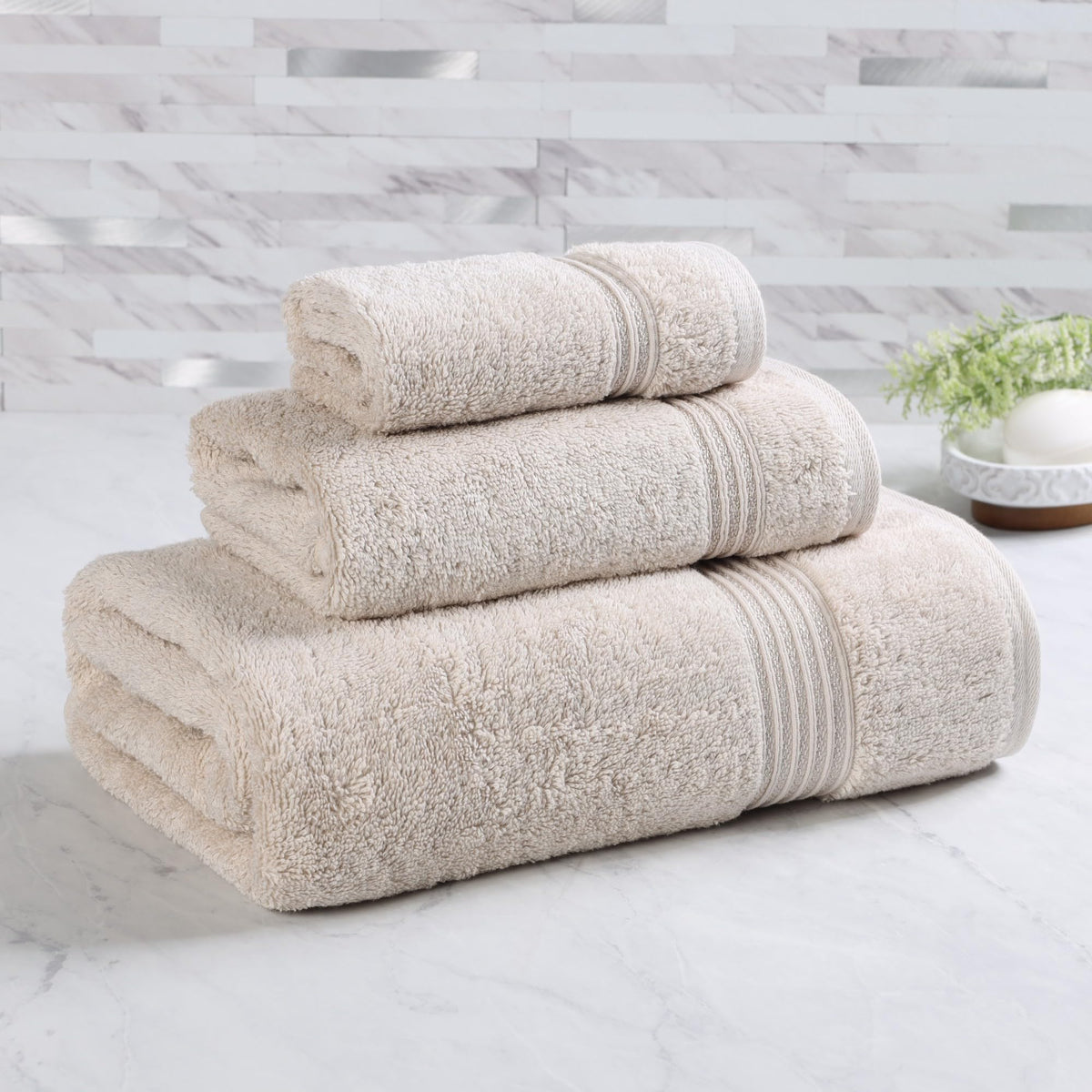 Superior Egyptian Cotton 6-Piece Towel Set, Bathroom Essentials, Towels For Bathroom, Apartment, Airbnb, Guest Bath, Face, Hand, Bath Towels, Washcloths, Absorbent, Fast Drying, Sage