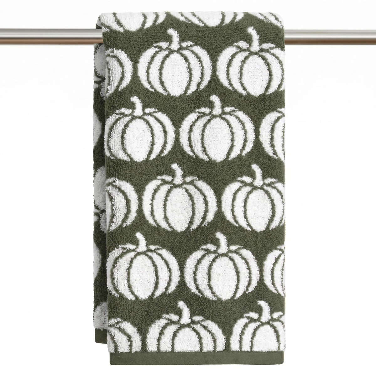 Artoid Mode 2 Pcs Beige Caramel Pumpkin Fall Hand Towels for Bathroom