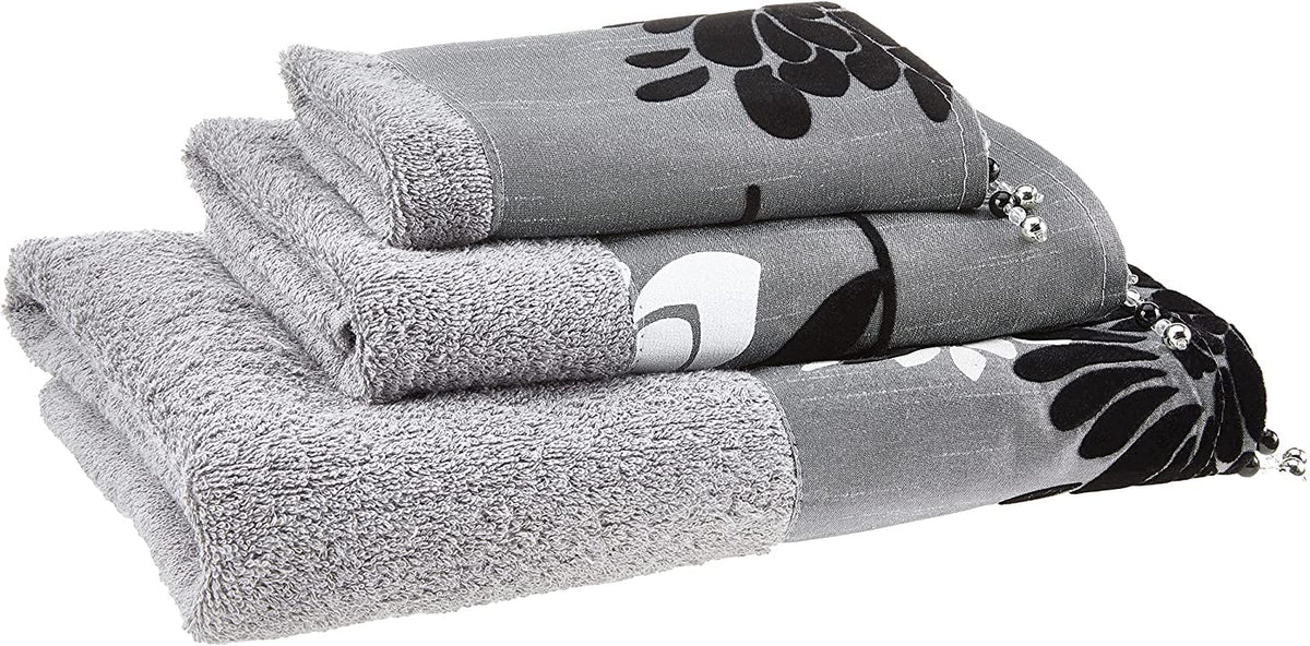 Zahari Home Elegant Rose Classic Luxury Bath Towel Set - 3 Piece Towel Set - Bath Towel, Hand Towel and Wash Towel for Contemporary Bathroom Decor