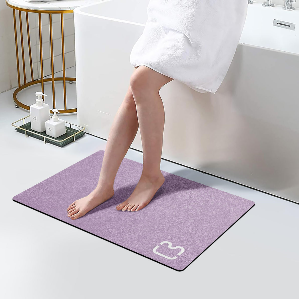 Dark Grey Long Bathroom Rugs Large Stone Bath Mats for Bathroom,15.7"x47.2"