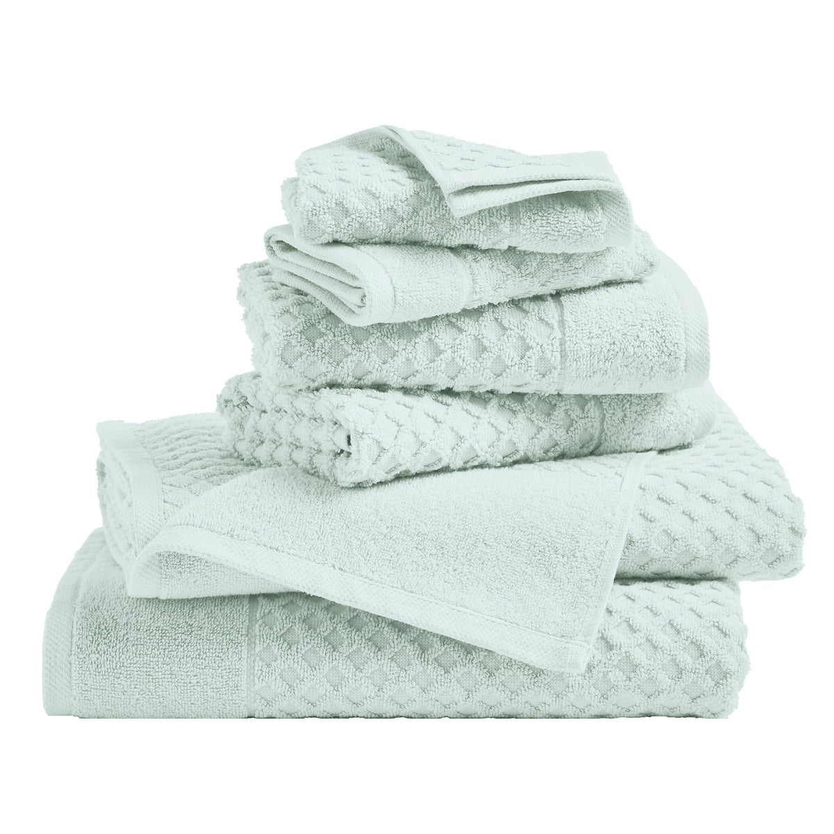 Great Bay Home Bath Towels - 100% Cotton 6 Piece Towel Set - Diamond Waffle Weave - Absorbent, Durable, Quick-Dry Towels for Bathroom (Marigold)