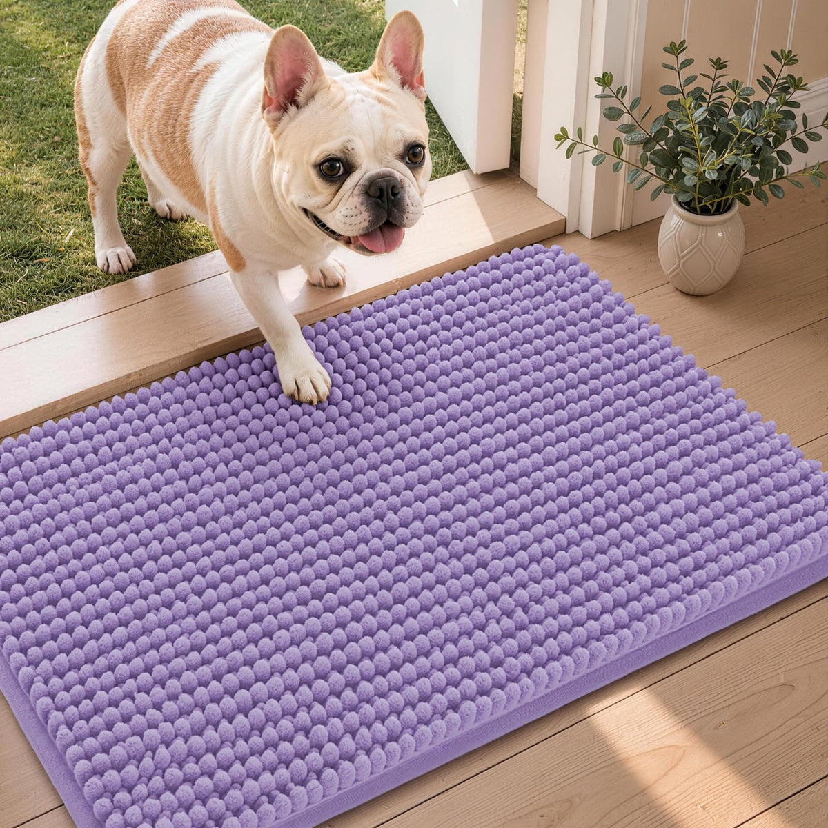 Ophanie Grey Bathroom Rugs 30x20, Soft Chenille Bath Mat, Non Slip Absorbent Quick Dry Light Gray Mats, Machine Washable Thick Small Area Rug Sets,Grip Bathmat for Shower,Toilet,Sink and Indoor Floor