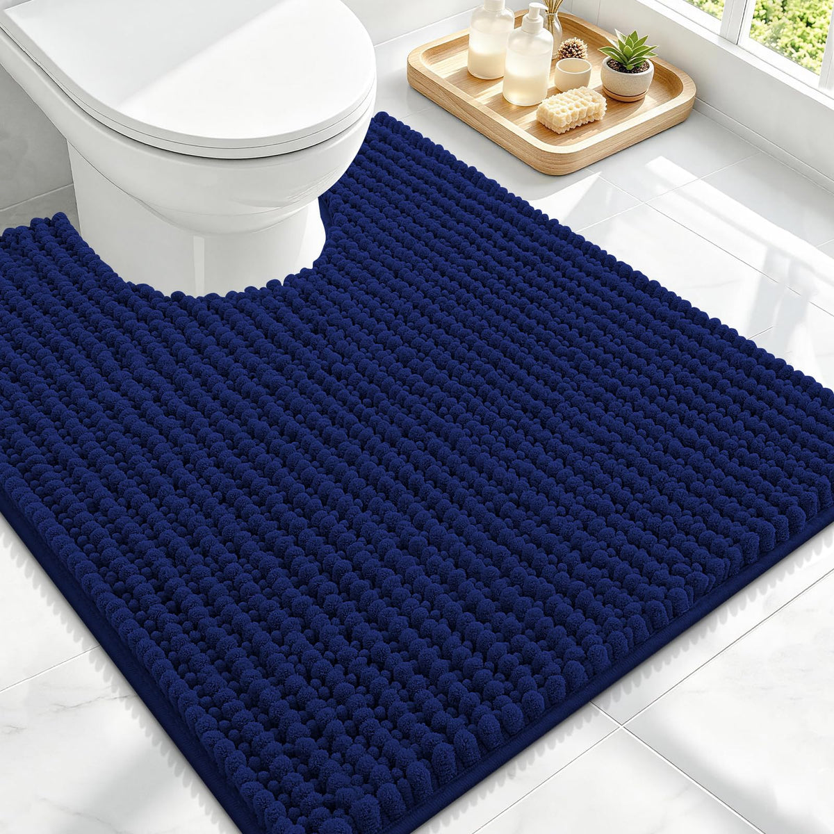 Smiry Thick Bathroom Rugs 30x20, Extra Soft Absorbent Chenille Bath Mat
