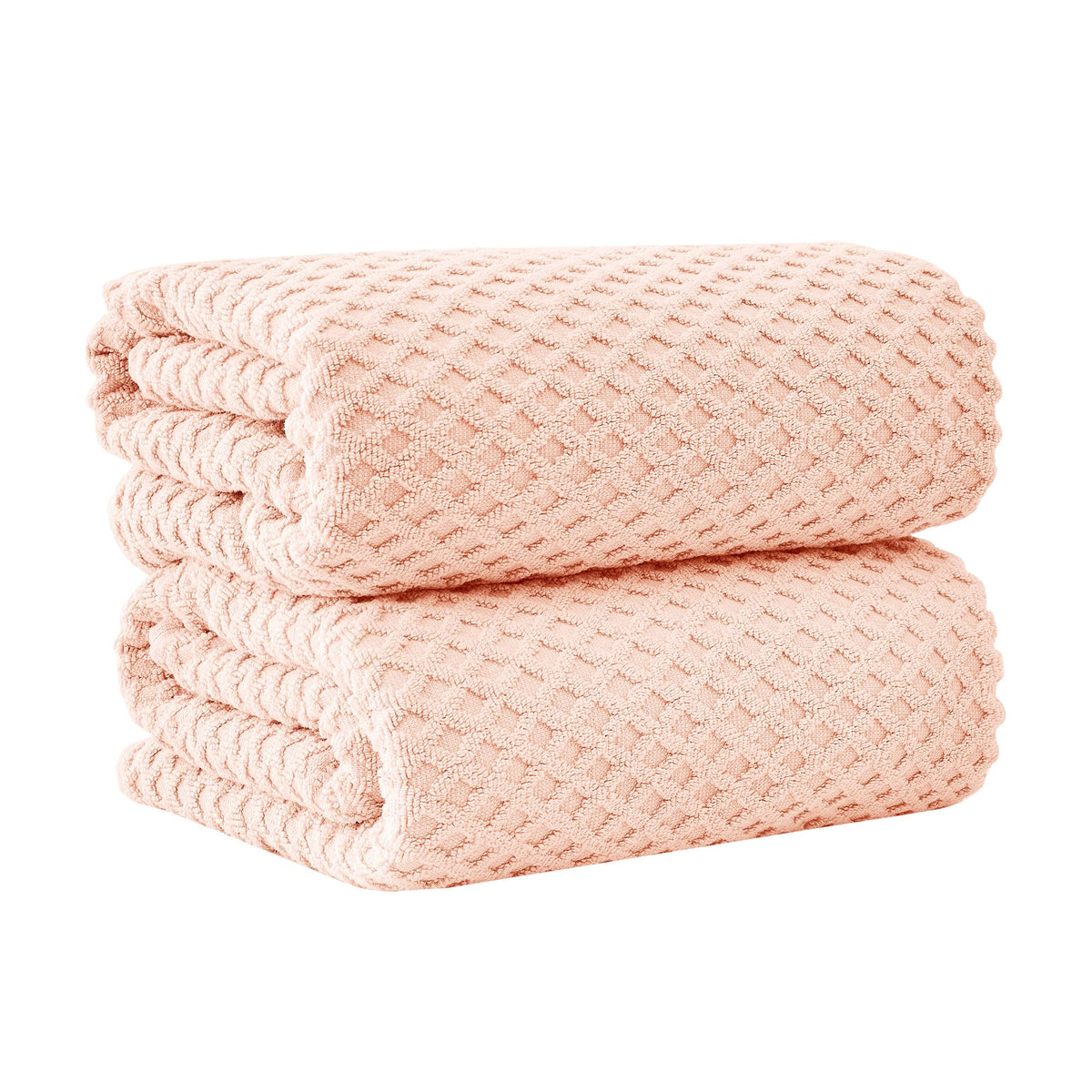 Great Bay Home Bath Towels - 100% Cotton 6 Piece Towel Set - Diamond Waffle Weave - Absorbent, Durable, Quick-Dry Towels for Bathroom (Marigold)