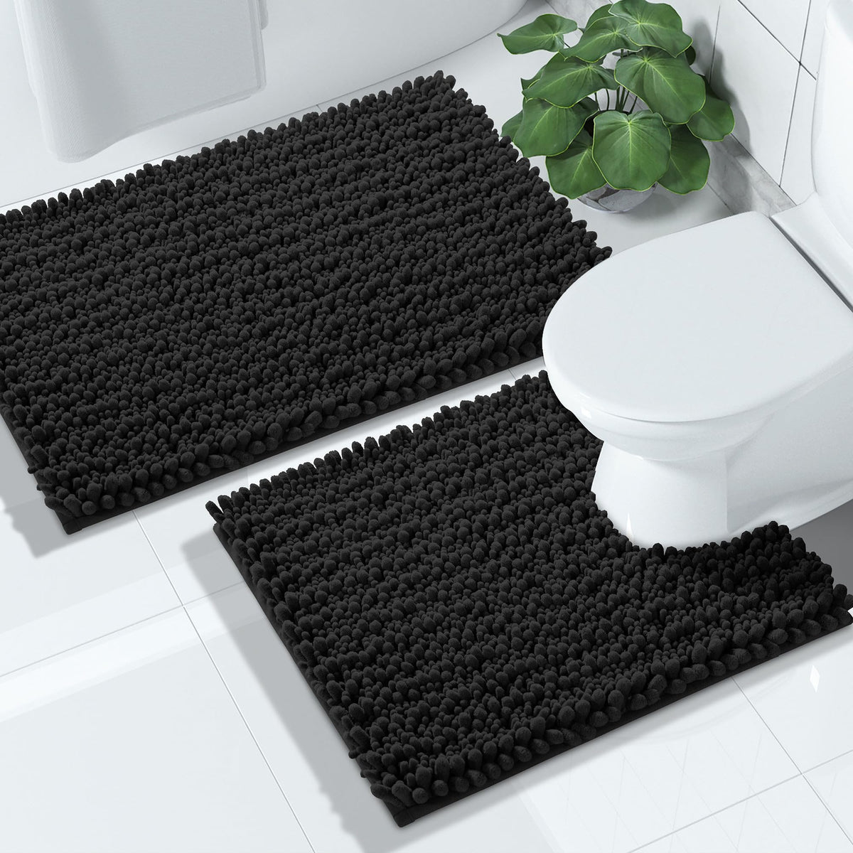 Yimobra Bathroom Rugs Sets 2 Piece, Super Absorbent Bath Mat Set,Pale Khaki