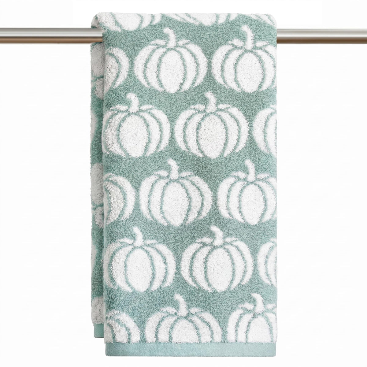 Artoid Mode 2 Pcs Beige Caramel Pumpkin Fall Hand Towels for Bathroom