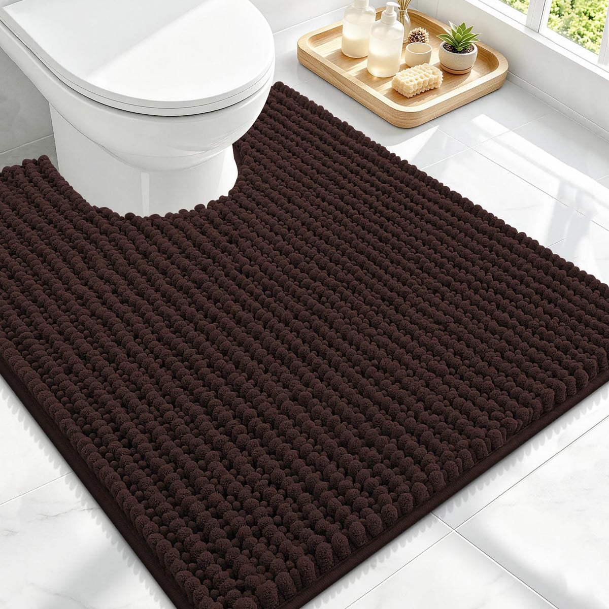 Smiry Thick Bathroom Rugs 30x20, Extra Soft Absorbent Chenille Bath Mat