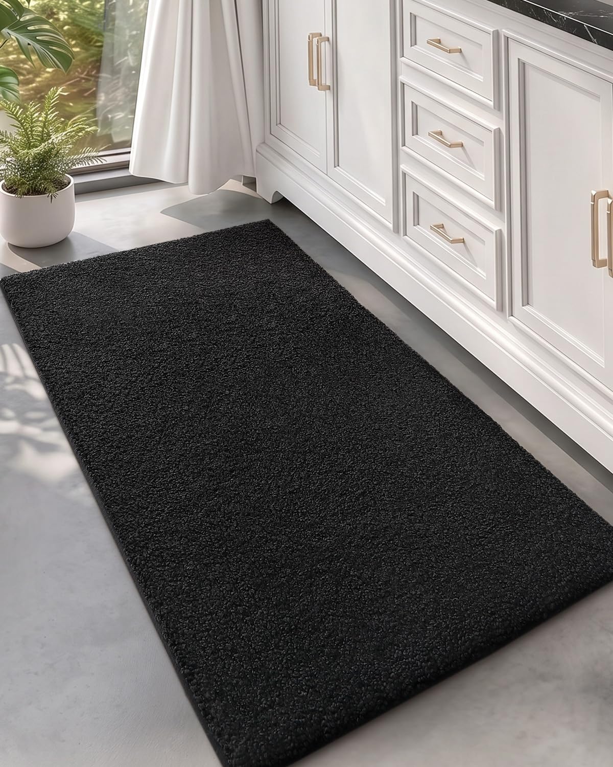 Color&Geometry 16"x24" Small Bath Mats for Bathroom Simple and Stylish,Gray
