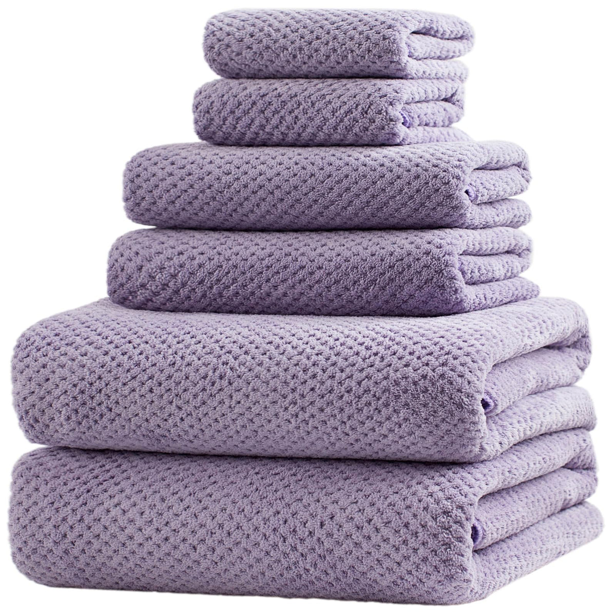 Extra Large Bath Towels Set for Bathroom 30x60 Inches Super Soft Light Weight Quick Dry Microfiber Shower Towels (Beige, 6 Piece)