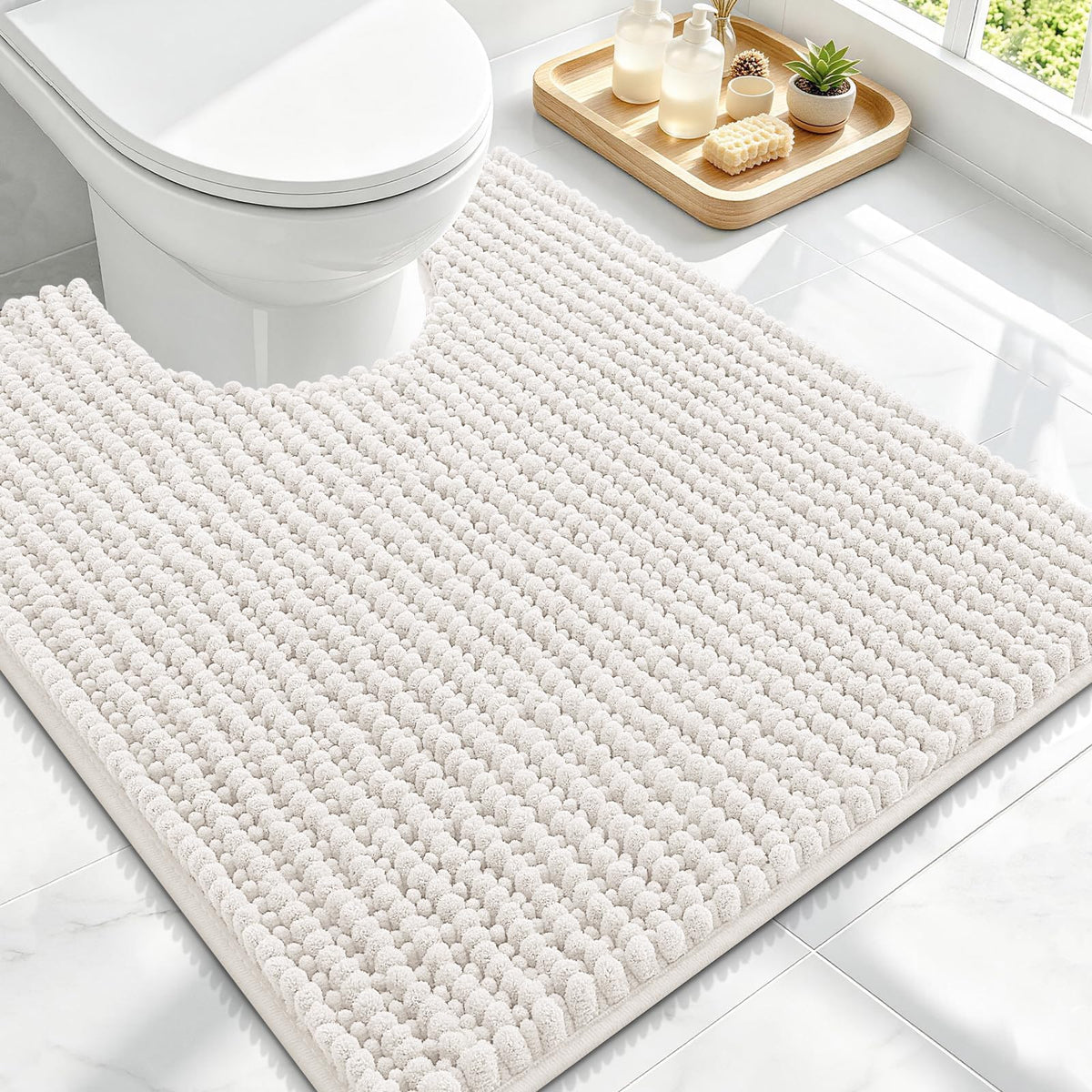 Smiry Thick Bathroom Rugs 30x20, Extra Soft Absorbent Chenille Bath Mat