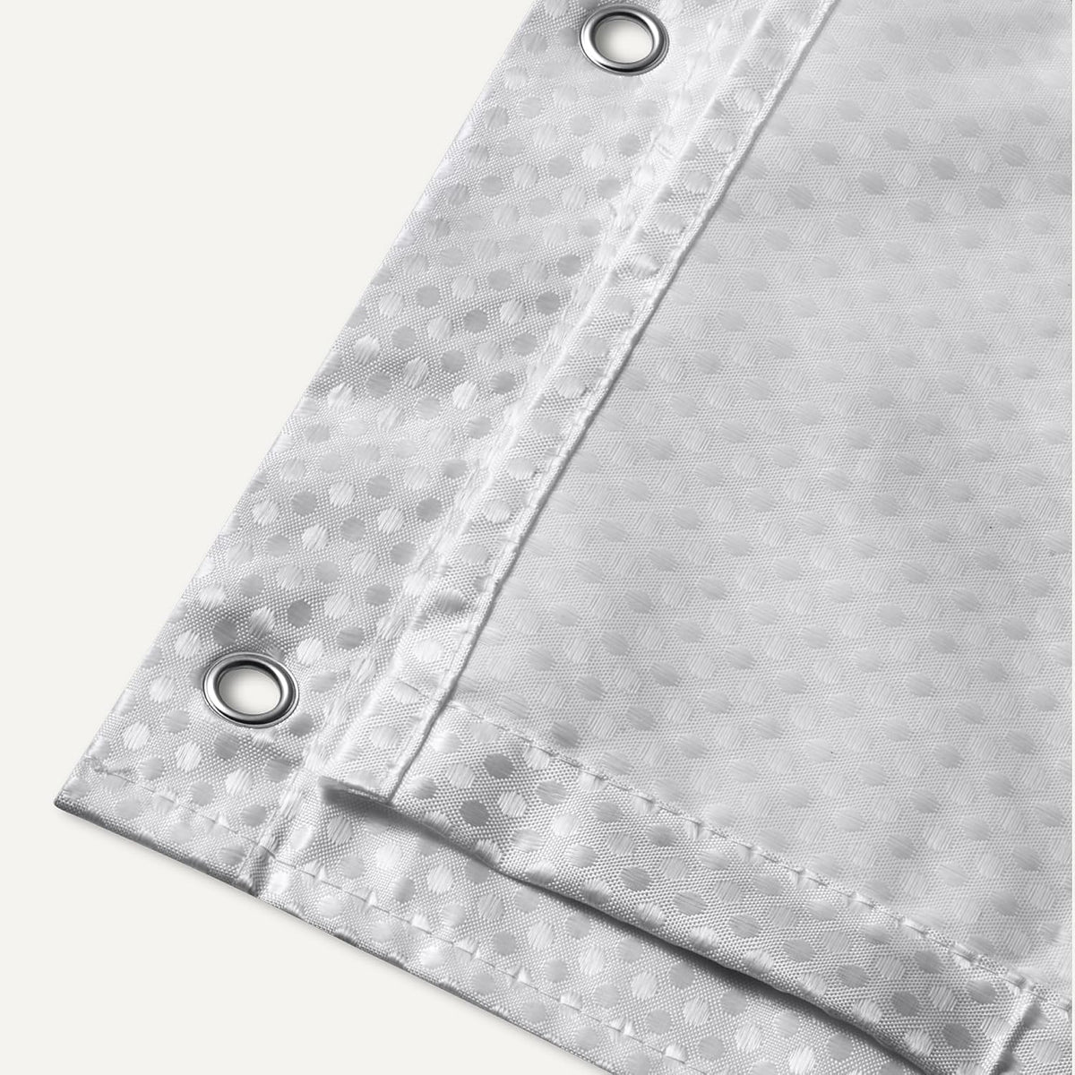 Amazon Basics Shower Curtain, Modern Waffle Texture Polyester, Quick-Drying, Water-Repellent, 72x72 Inches, White