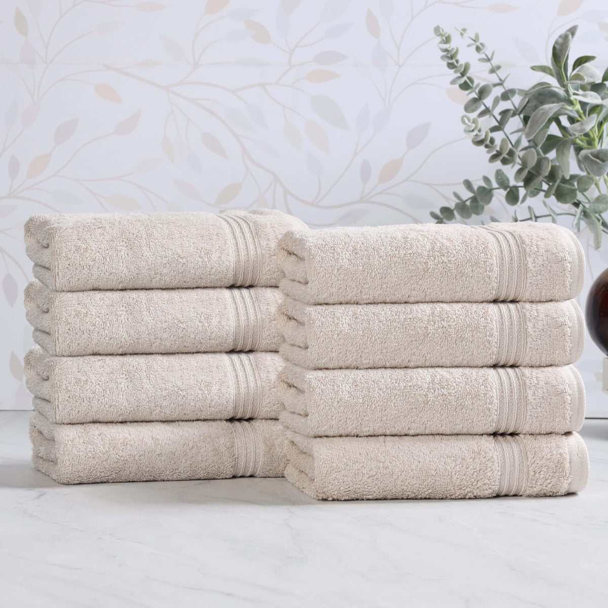 Superior Egyptian Cotton 6-Piece Towel Set, Bathroom Essentials, Towels For Bathroom, Apartment, Airbnb, Guest Bath, Face, Hand, Bath Towels, Washcloths, Absorbent, Fast Drying, Sage