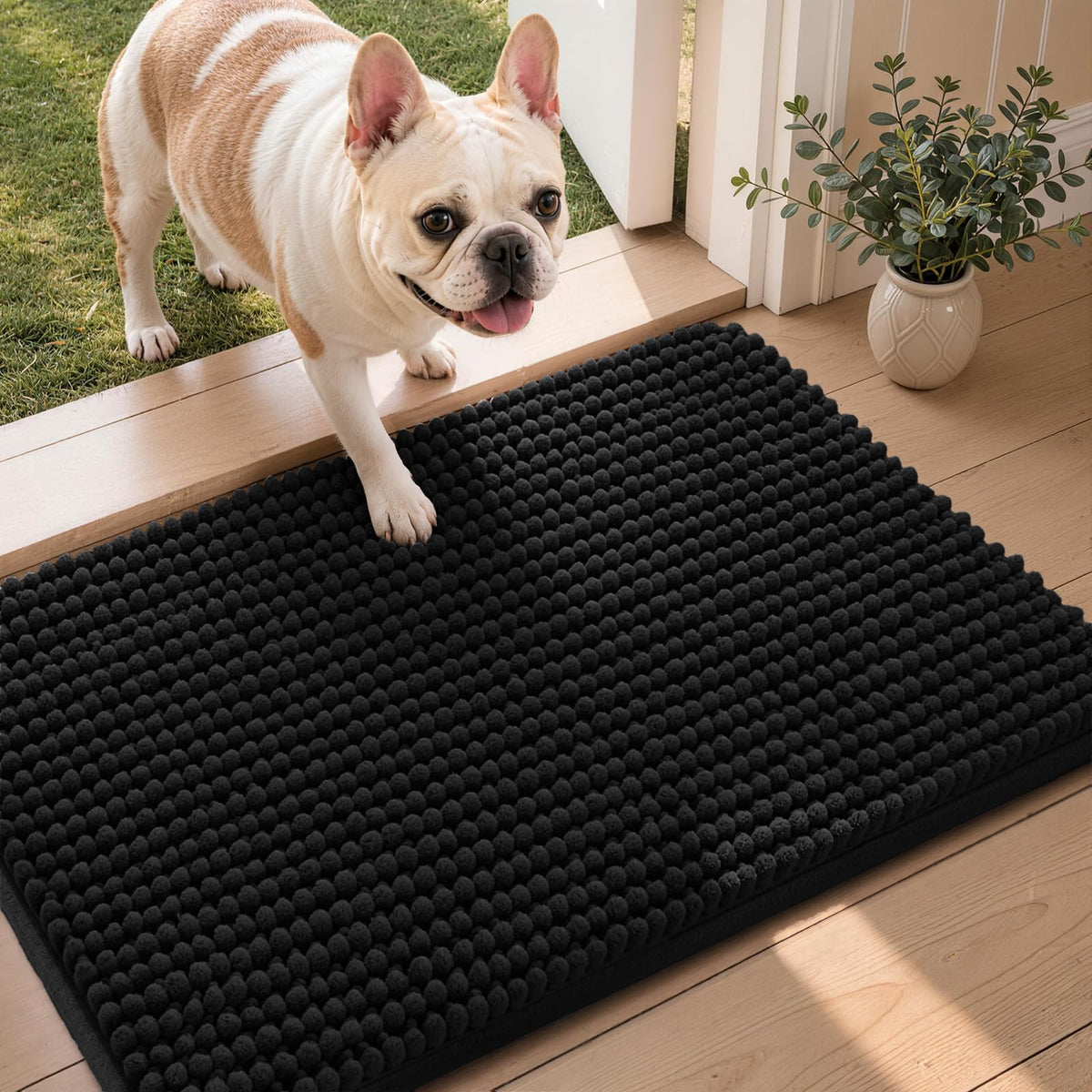 Ophanie Grey Bathroom Rugs 30x20, Soft Chenille Bath Mat, Non Slip Absorbent Quick Dry Light Gray Mats, Machine Washable Thick Small Area Rug Sets,Grip Bathmat for Shower,Toilet,Sink and Indoor Floor