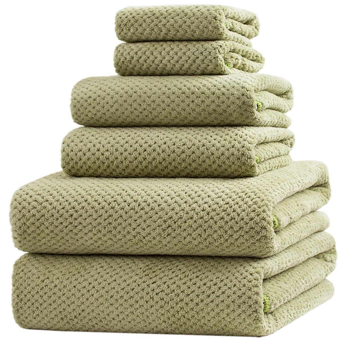 Extra Large Bath Towels Set for Bathroom 30x60 Inches Super Soft Light Weight Quick Dry Microfiber Shower Towels (Beige, 6 Piece)