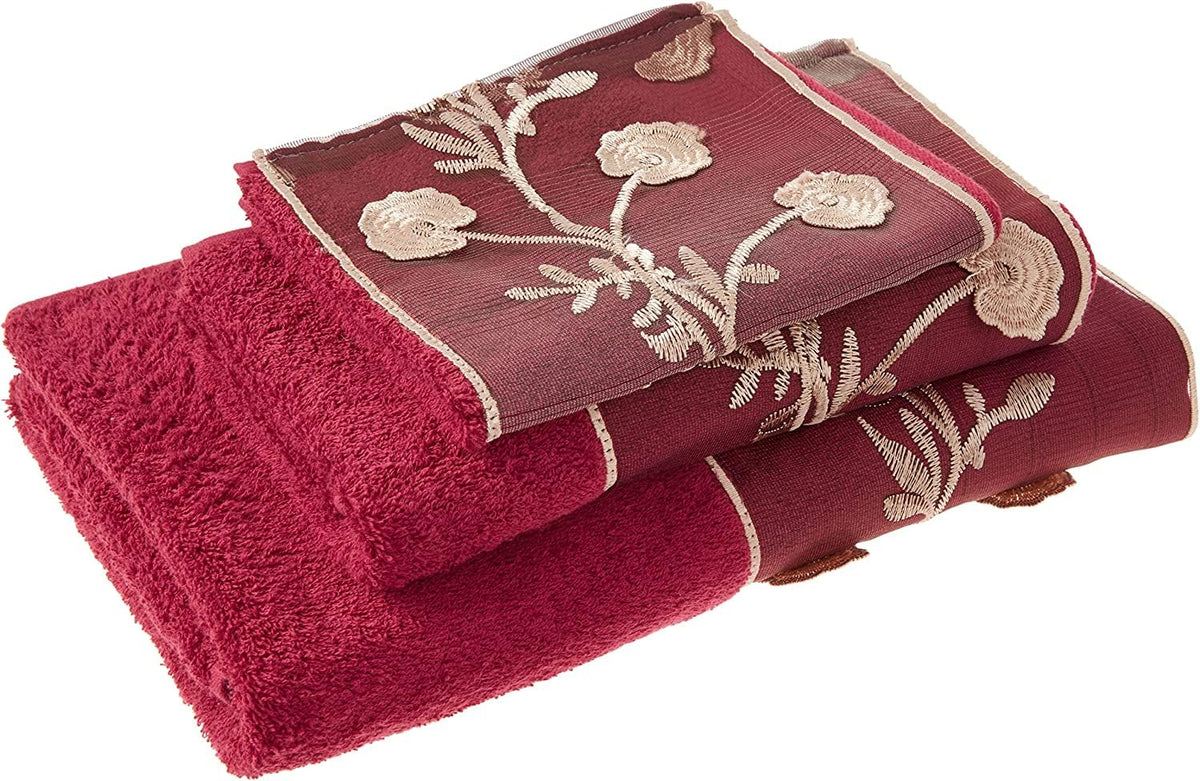 Zahari Home 3 Piece Bath Towels Set for Bathroom, Bath, Hand & Wash Cloths, Decorative Stylish Plush Cotton Washcloths - Showering, Face & Body Washing, Airbnb Essentials & Host Accessories, Beige