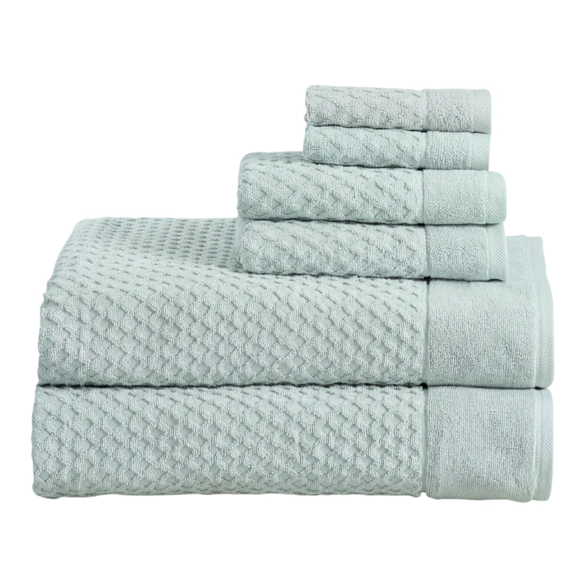 Great Bay Home Bath Towels - 100% Cotton 6 Piece Towel Set - Diamond Waffle Weave - Absorbent, Durable, Quick-Dry Towels for Bathroom (Marigold)