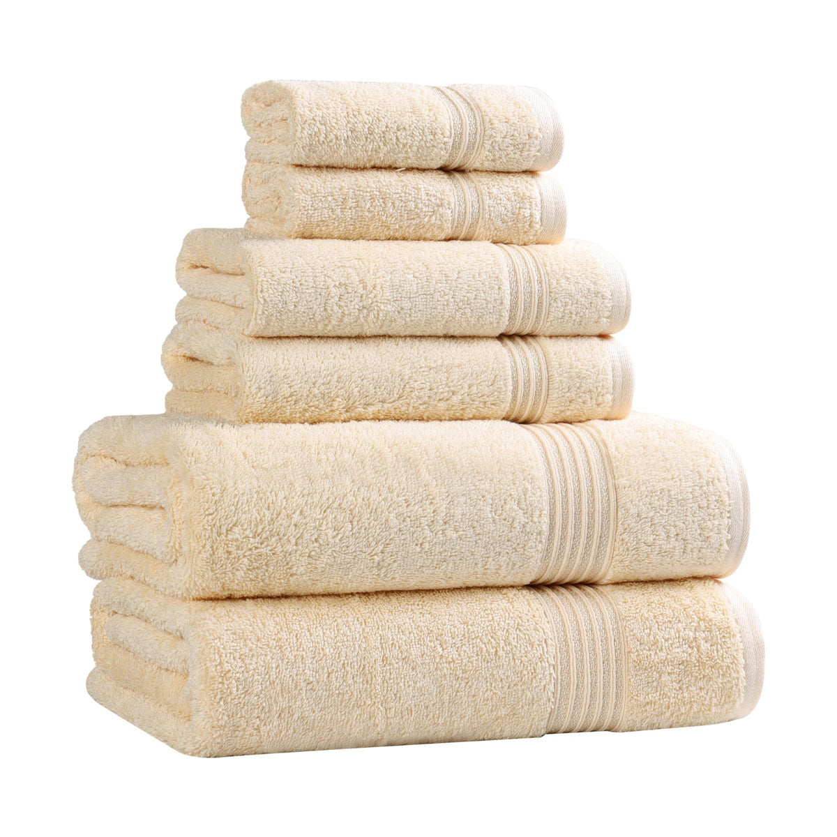 Superior Egyptian Cotton 6-Piece Towel Set, Bathroom Essentials, Towels For Bathroom, Apartment, Airbnb, Guest Bath, Face, Hand, Bath Towels, Washcloths, Absorbent, Fast Drying, Sage