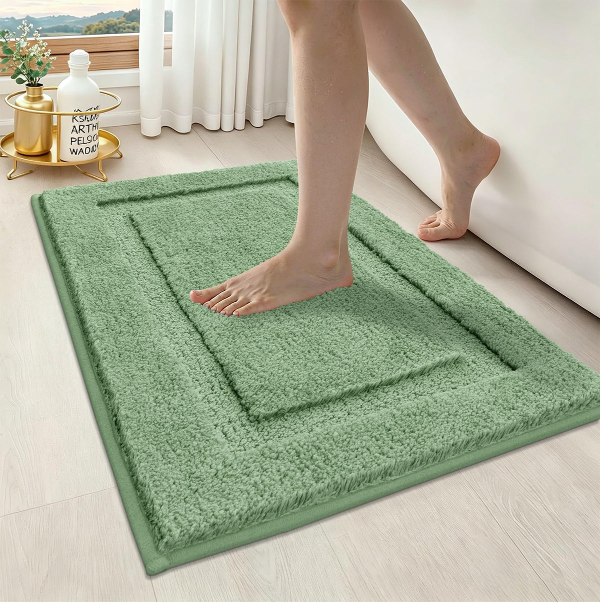 SHACOS Extra Soft Large Long Bathroom Runner Rug 60x24, White