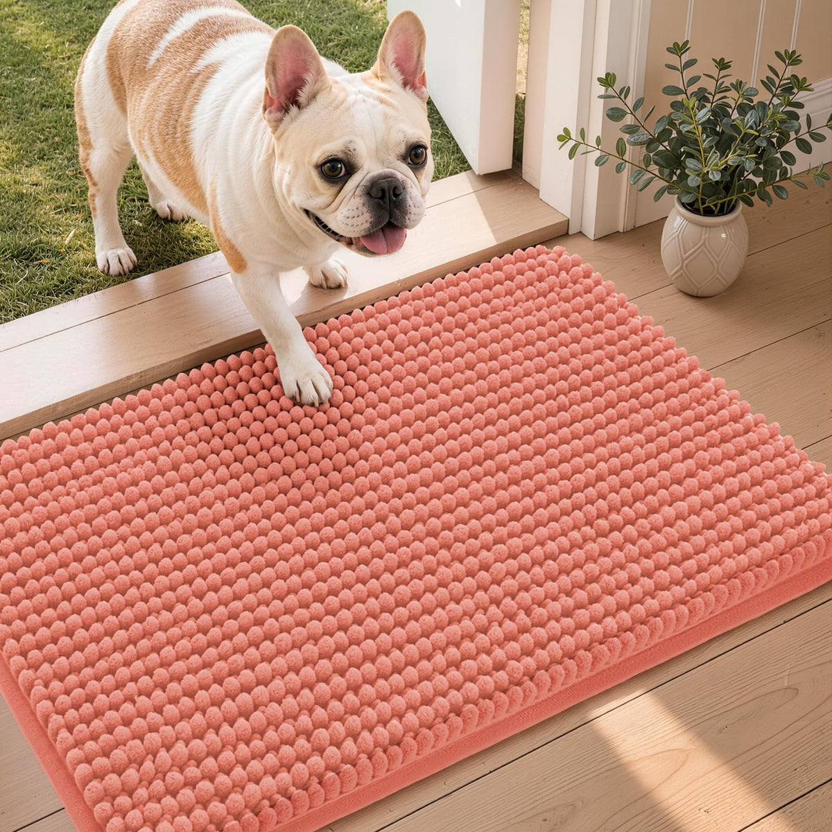 Ophanie Grey Bathroom Rugs 30x20, Soft Chenille Bath Mat, Non Slip Absorbent Quick Dry Light Gray Mats, Machine Washable Thick Small Area Rug Sets,Grip Bathmat for Shower,Toilet,Sink and Indoor Floor
