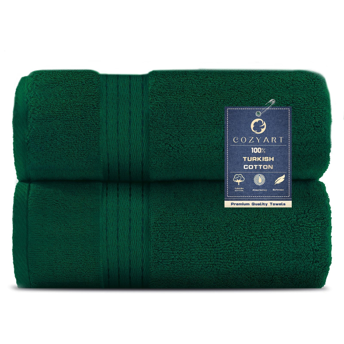 COZYART Luxury Bath Towel Set 6 Pcs, Burnt Orange 100% Turkish Cotton