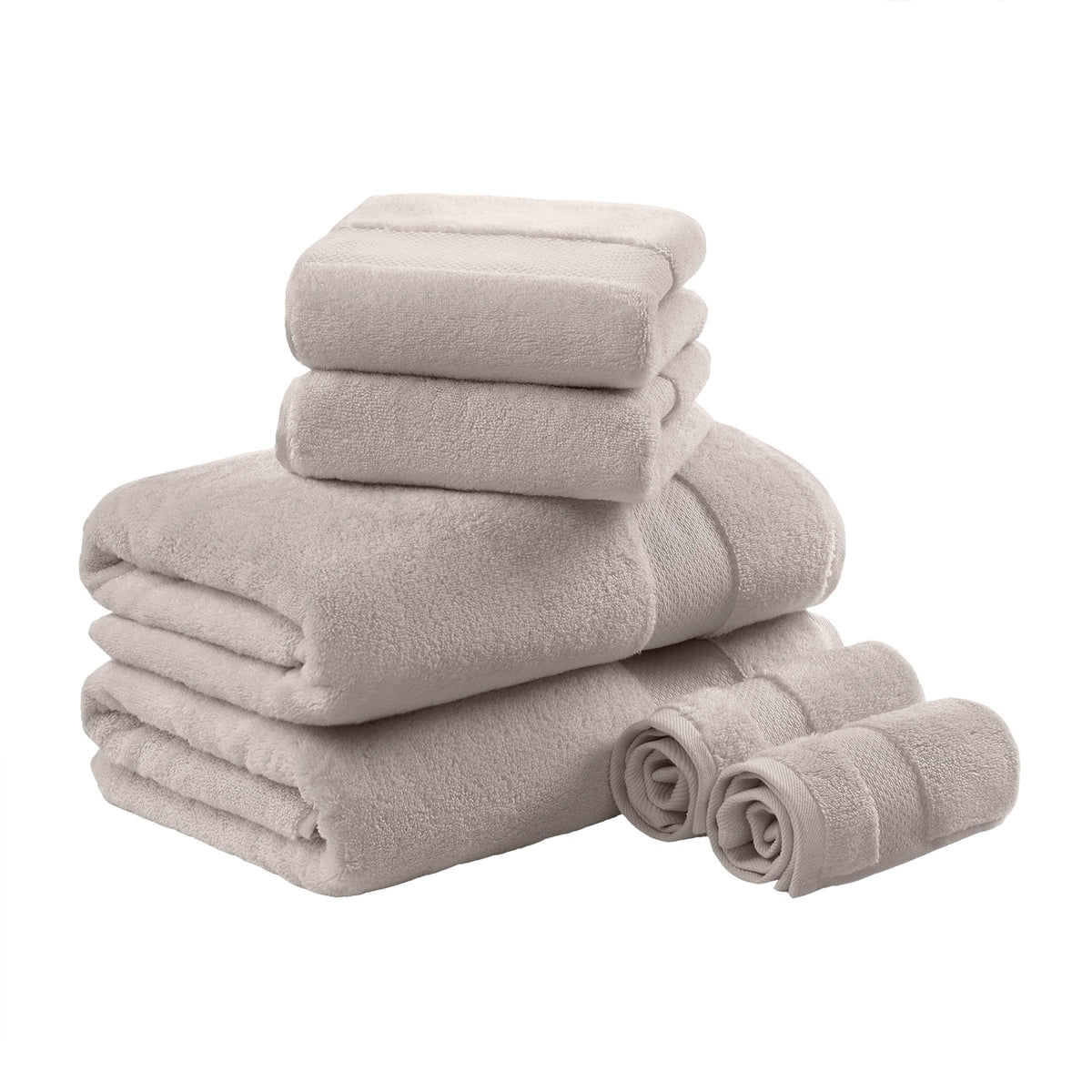 Madison Park 100% Turkish Cotton 600 GSM Bath Towel Set, 6 Piece, Blush