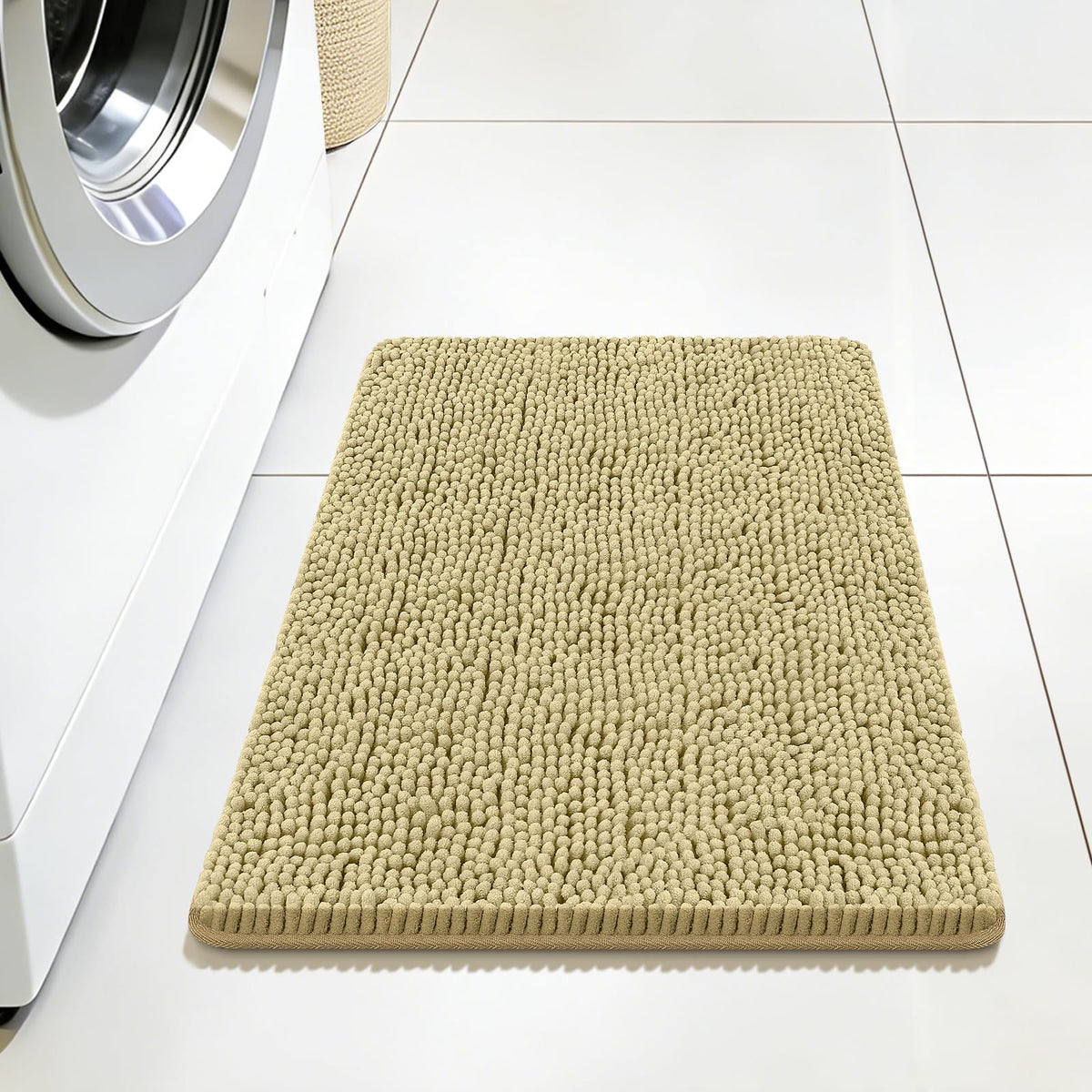 Bcoimo Small Bath Rug Mat,24x17 Extra Soft Chenille Lavender Bathroom Mats