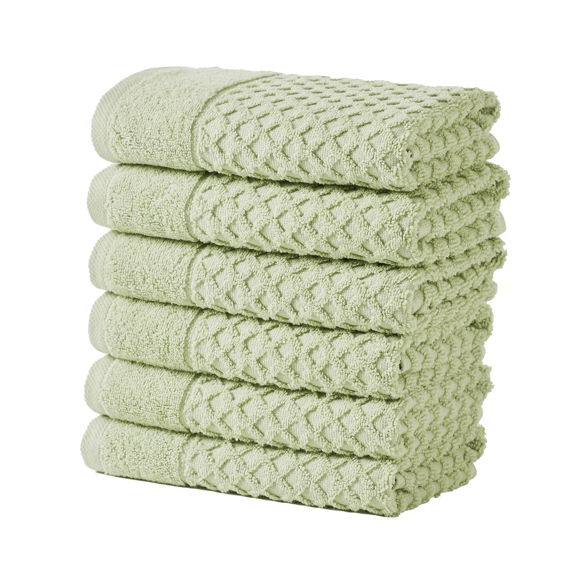 Great Bay Home Bath Towels - 100% Cotton 6 Piece Towel Set - Diamond Waffle Weave - Absorbent, Durable, Quick-Dry Towels for Bathroom (Marigold)