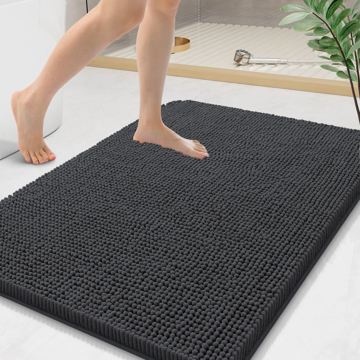 Arotive Bathroom Rugs 24x16, Soft Absorbent Shaggy Chenille Bath Rugs