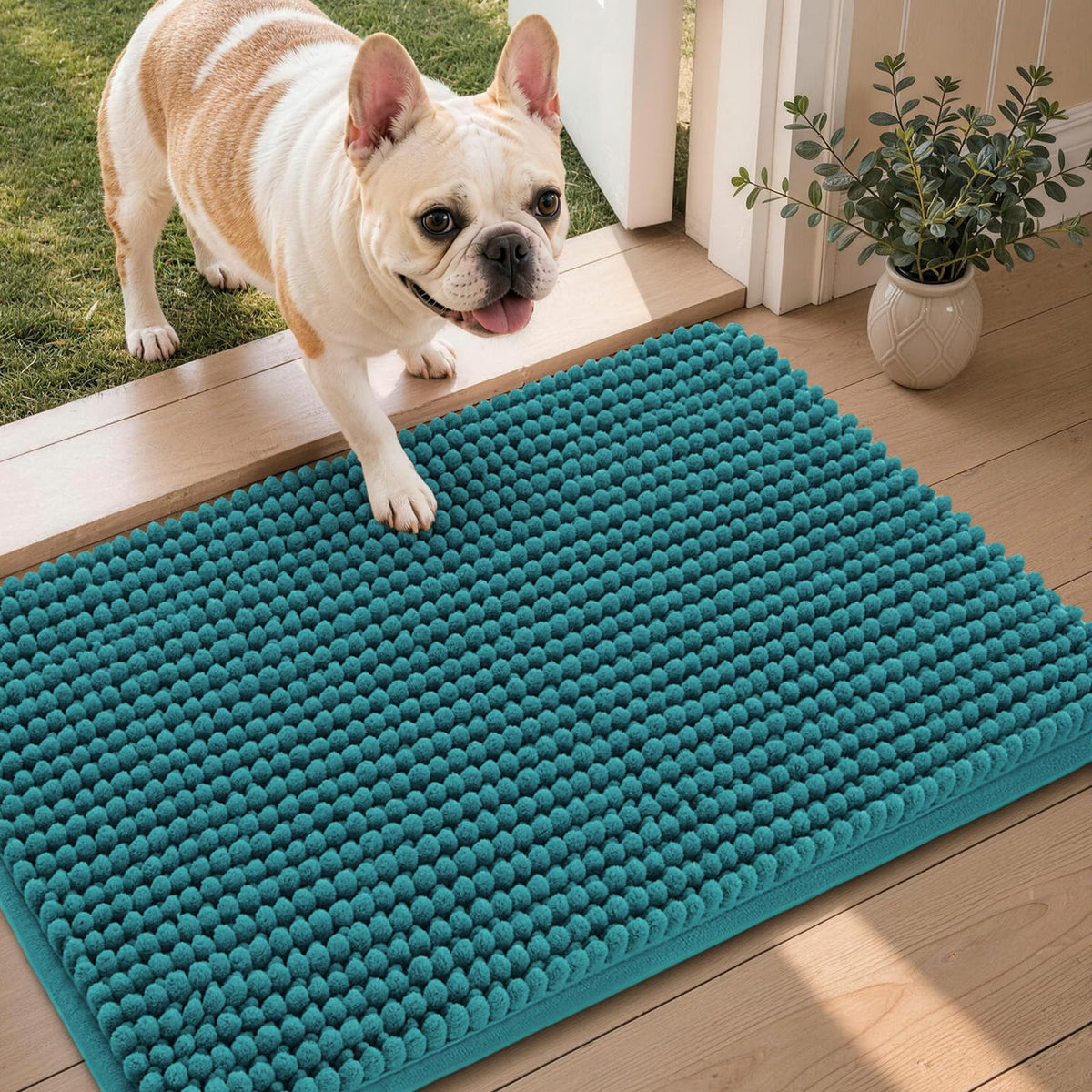 Ophanie Grey Bathroom Rugs 30x20, Soft Chenille Bath Mat, Non Slip Absorbent Quick Dry Light Gray Mats, Machine Washable Thick Small Area Rug Sets,Grip Bathmat for Shower,Toilet,Sink and Indoor Floor