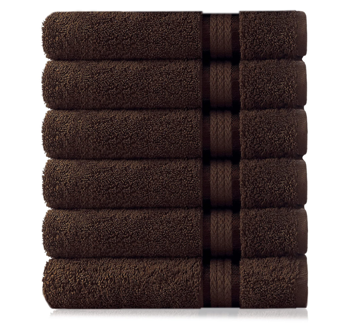 COTTON CRAFT Ultra Soft Hand Towels - 6 Pack 100% Ringspun Cotton Towel Set