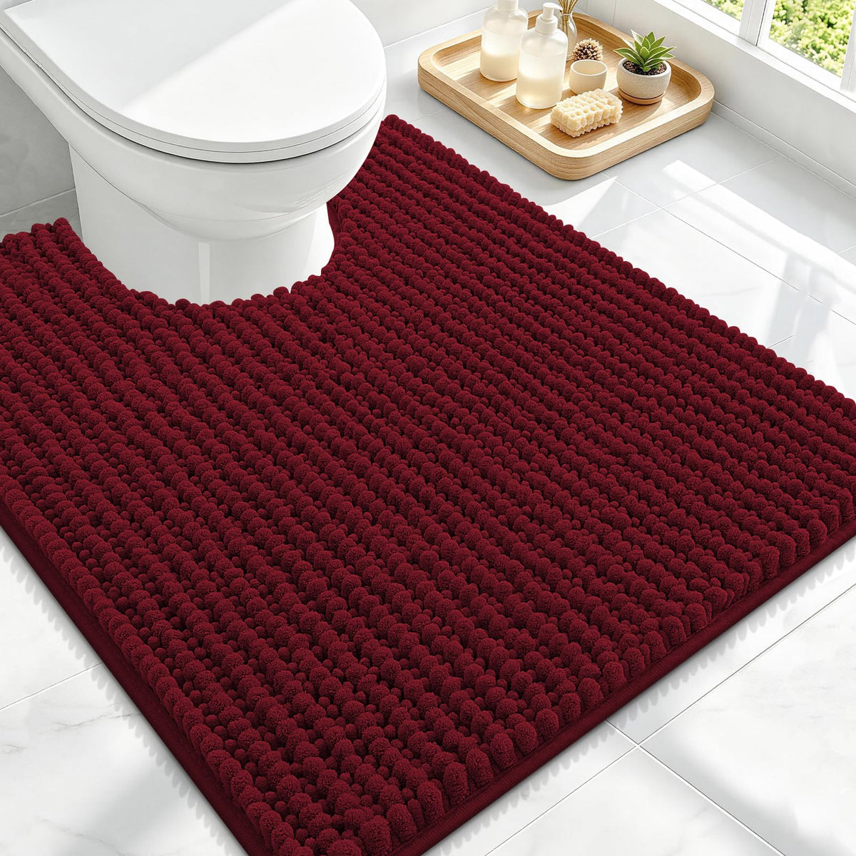Smiry Thick Bathroom Rugs 30x20, Extra Soft Absorbent Chenille Bath Mat