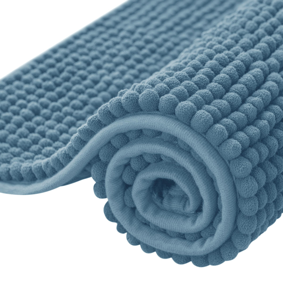 SUBRTEX Bathroom Rugs, 20" x 32" Chenille Bath Rug Soft Short Plush Bath Mat Soft Shower Mat Water Absorbent Shower Mat Quick Dry Machine Washable, Gray