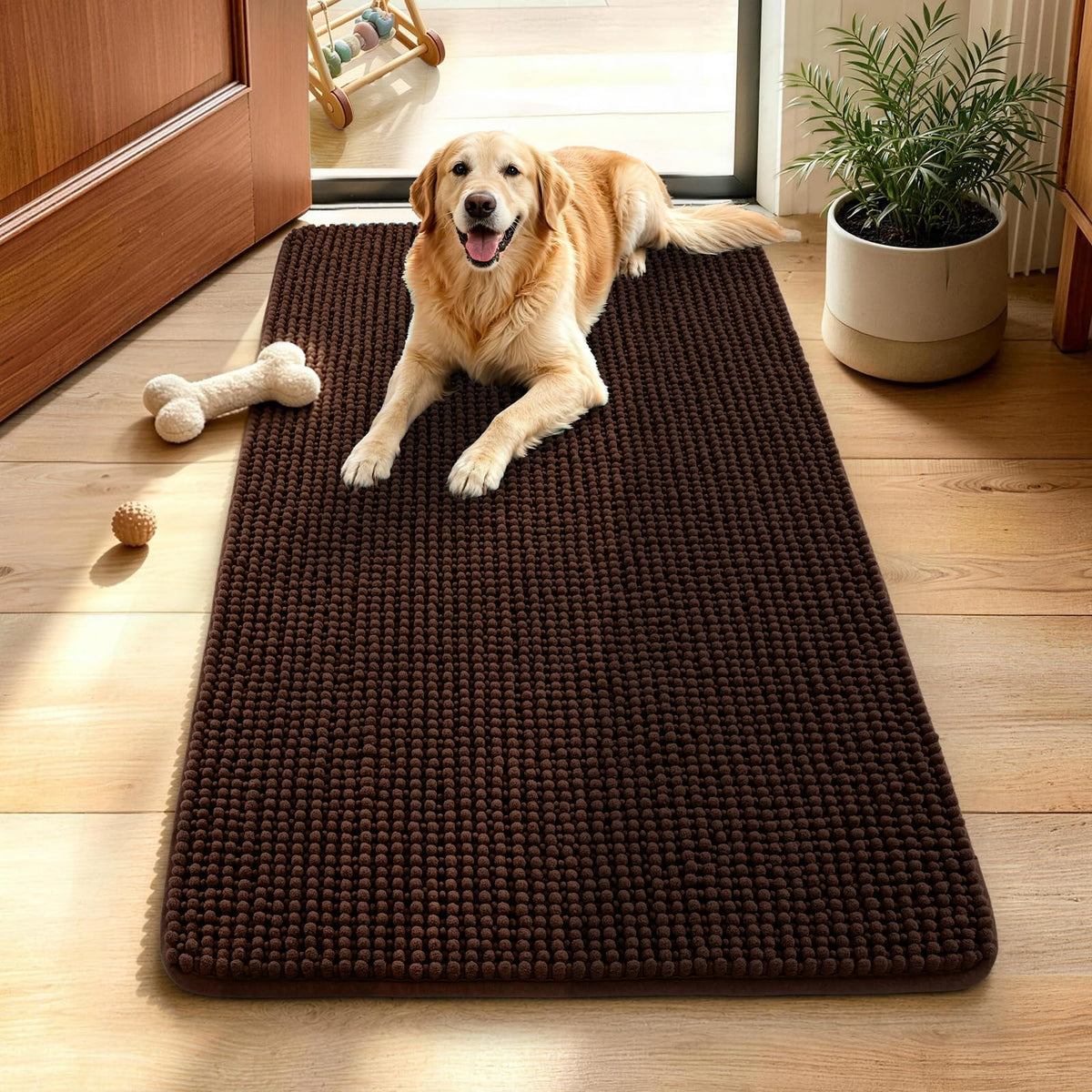 Ophanie Grey Bathroom Rugs 30x20, Soft Chenille Bath Mat, Non Slip Absorbent Quick Dry Light Gray Mats, Machine Washable Thick Small Area Rug Sets,Grip Bathmat for Shower,Toilet,Sink and Indoor Floor
