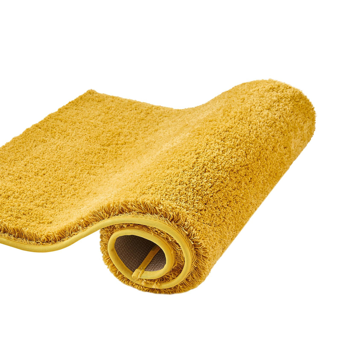 CozeCube Yellow Shaggy Bath Mat 36"x24" Non Slip Washable Rug