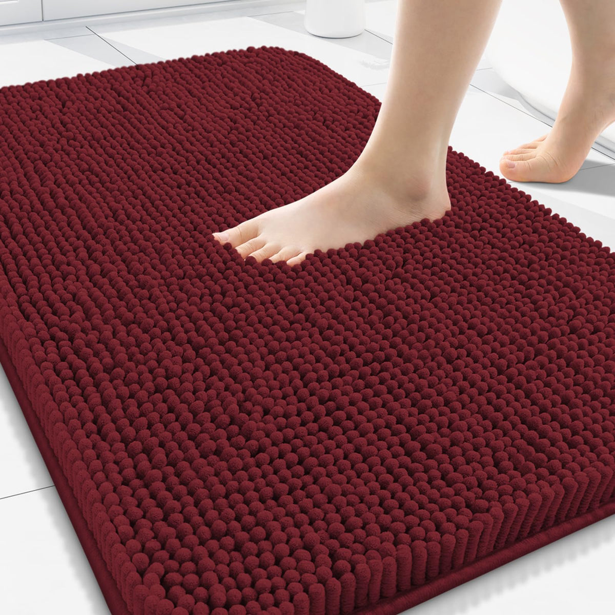 Arotive Bathroom Rugs 24x16, Soft Absorbent Shaggy Chenille Bath Rugs