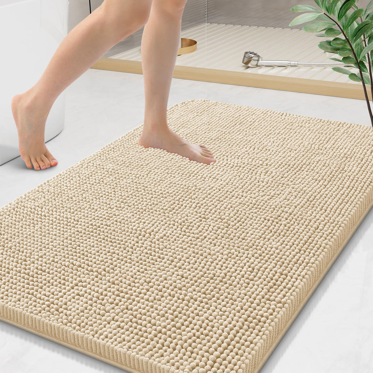 Arotive Bathroom Rugs 24x16, Soft Absorbent Shaggy Chenille Bath Rugs