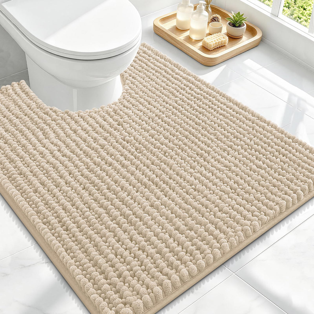 Smiry Thick Bathroom Rugs 30x20, Extra Soft Absorbent Chenille Bath Mat