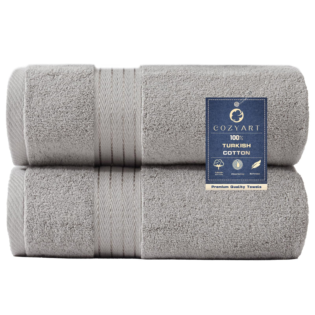 COZYART Luxury Bath Towel Set 6 Pcs, Burnt Orange 100% Turkish Cotton