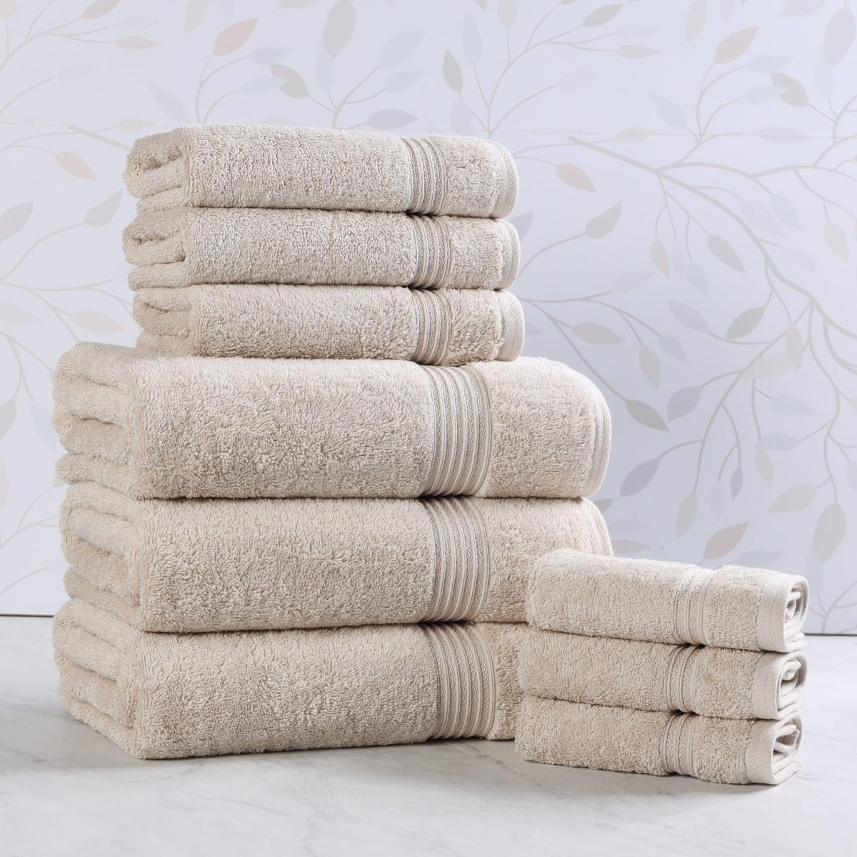 Superior Egyptian Cotton 6-Piece Towel Set, Bathroom Essentials, Towels For Bathroom, Apartment, Airbnb, Guest Bath, Face, Hand, Bath Towels, Washcloths, Absorbent, Fast Drying, Sage