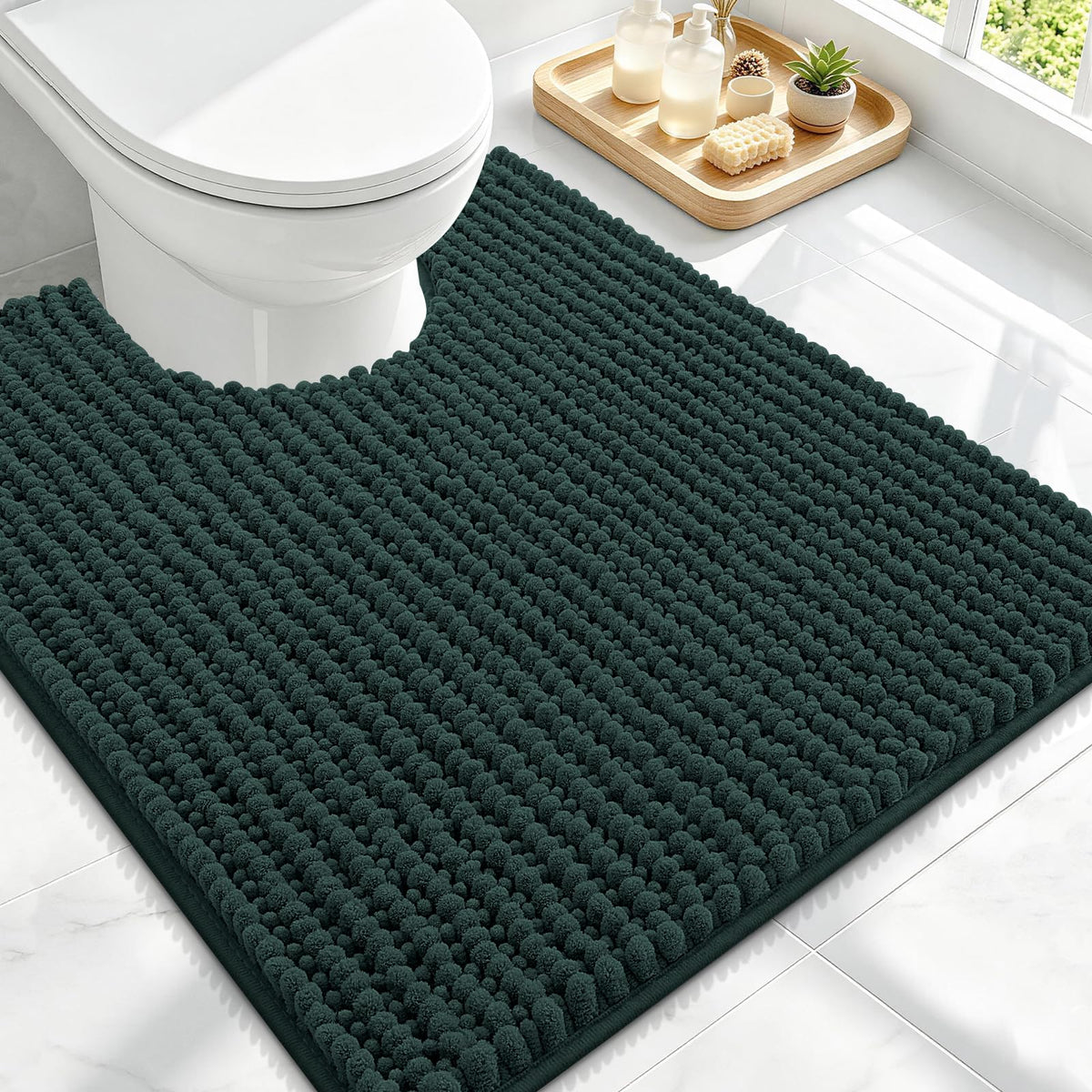 Smiry Thick Bathroom Rugs 30x20, Extra Soft Absorbent Chenille Bath Mat