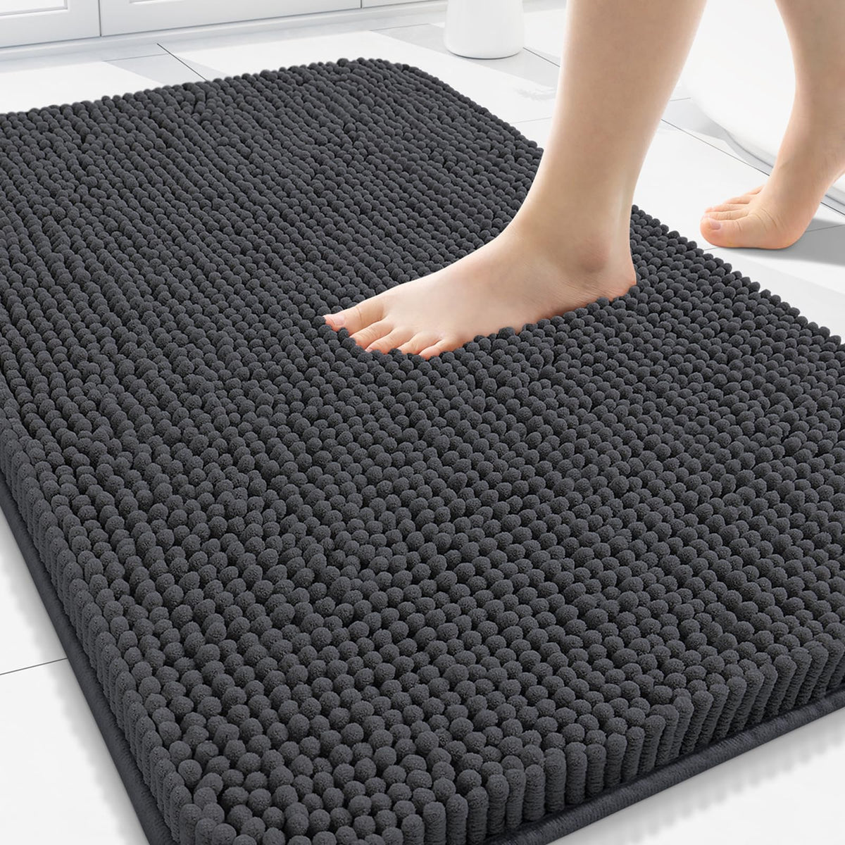 Arotive Bathroom Rugs 24x16, Soft Absorbent Shaggy Chenille Bath Rugs
