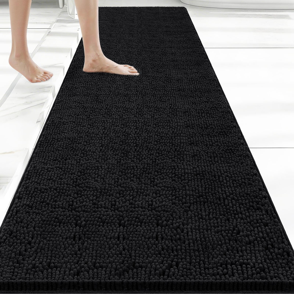 Bcoimo Small Bath Rug Mat,24x17 Extra Soft Chenille Lavender Bathroom Mats