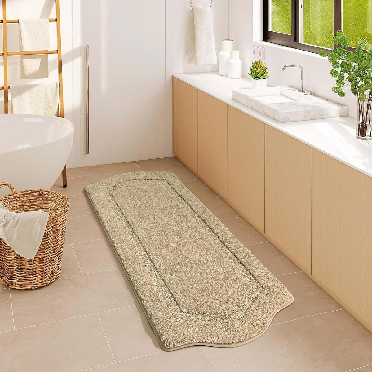 Bathroom Runner Rug, Non Slip Washable Long Bath Mat