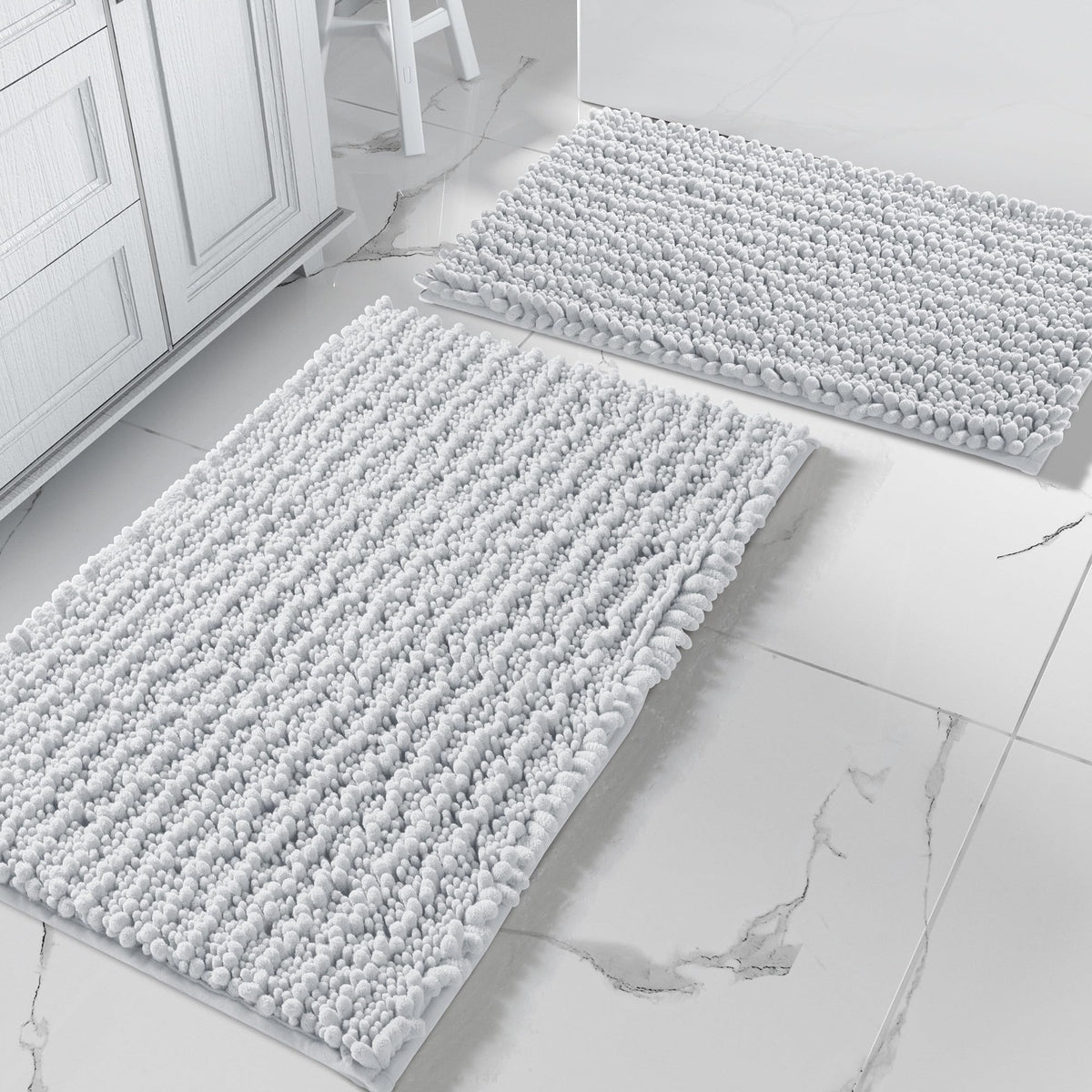 Yimobra Bathroom Rugs Sets 2 Piece, Super Absorbent Bath Mat Set,Pale Khaki