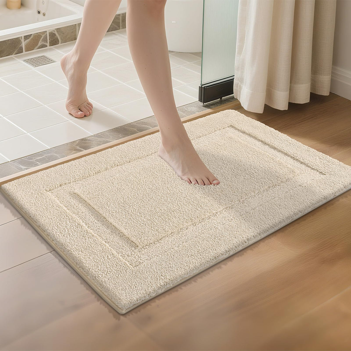SHACOS Extra Soft Large Long Bathroom Runner Rug 60x24, White