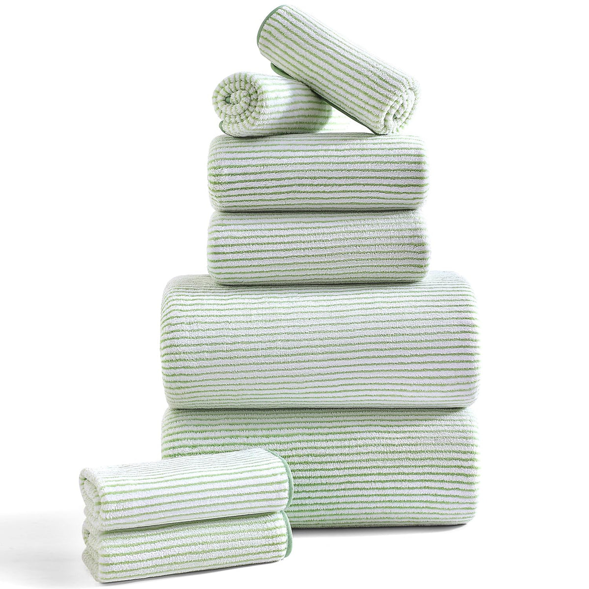 8-Piece Premium Towel Set for Bathroom|2 Oversized Large Bath Sheet,2 Hand Towels,4 Washcloths|Soft Cozy Highly Absorbent Fast Dry Microfiber Shower Towel Set for Hotel Bathroom Essentials,Dark Brown