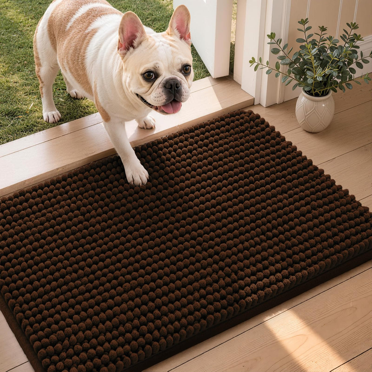 Ophanie Grey Bathroom Rugs 30x20, Soft Chenille Bath Mat, Non Slip Absorbent Quick Dry Light Gray Mats, Machine Washable Thick Small Area Rug Sets,Grip Bathmat for Shower,Toilet,Sink and Indoor Floor